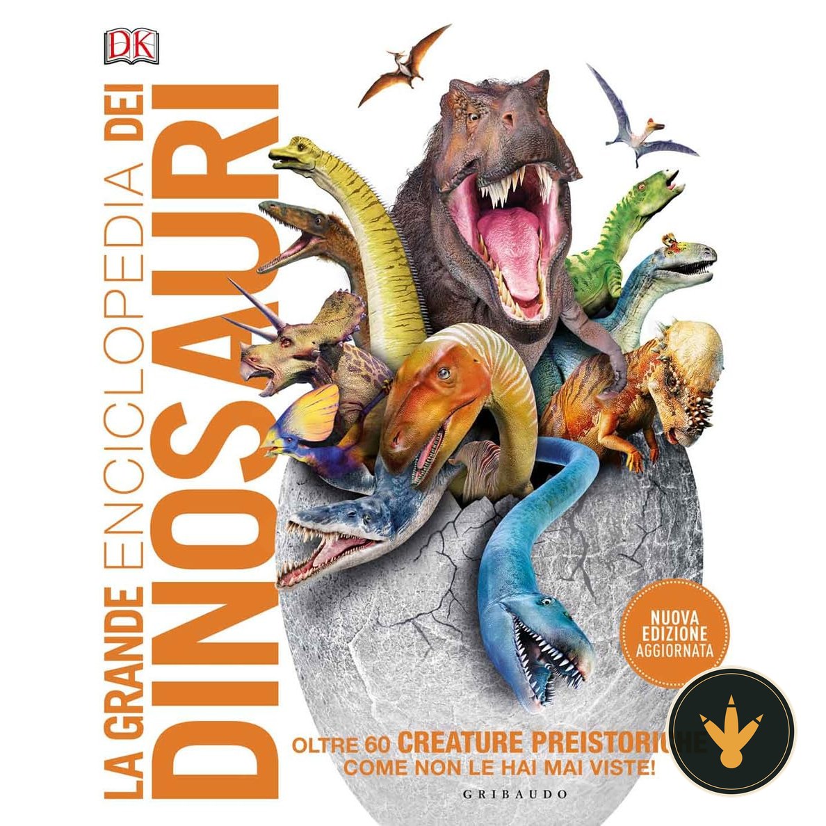 Copertina de La grande enciclopedia dei dinosauri, Gribaudo
