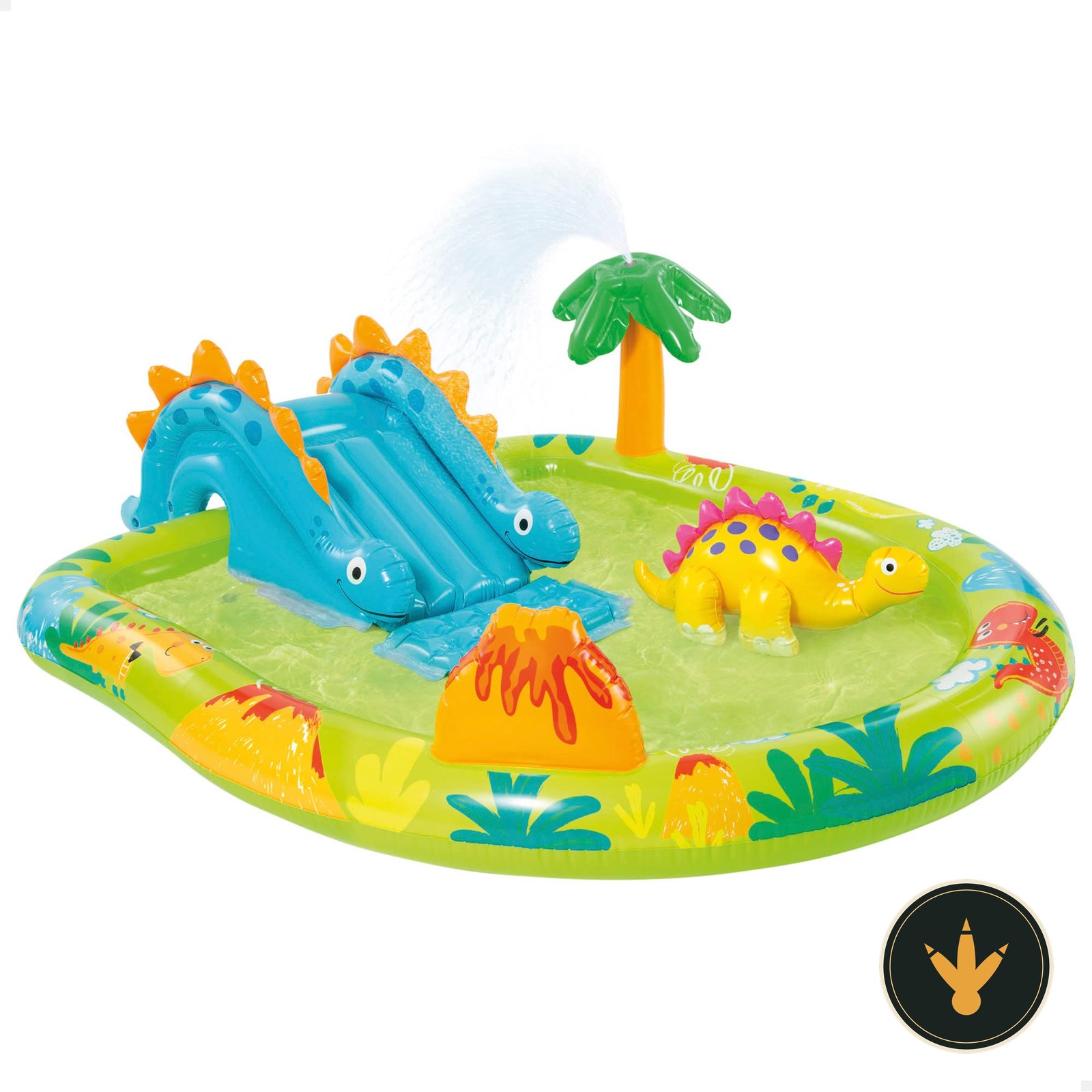 Piscina gonfiabile Intex Play Center Dinosauri con scivolo e palma