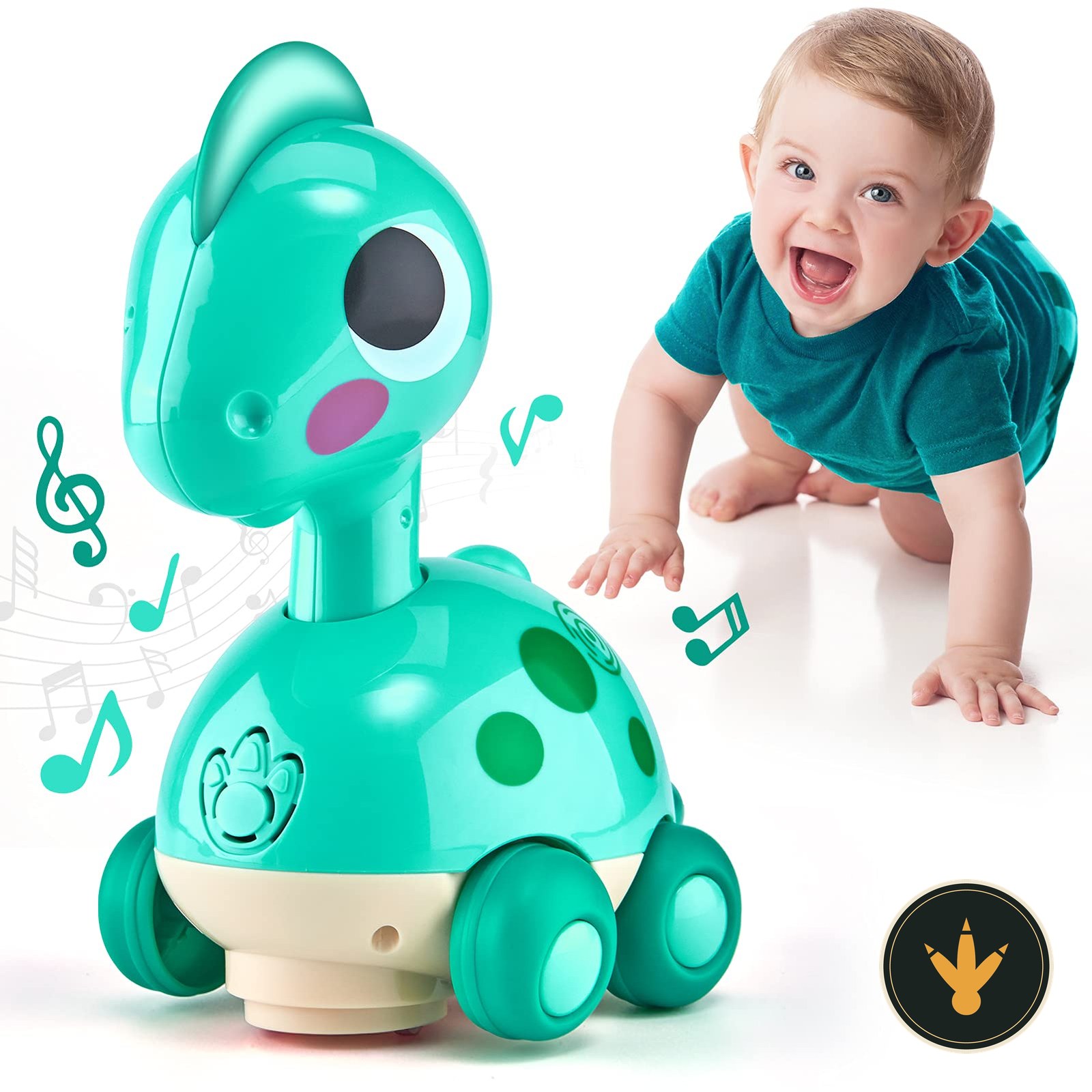 Dinosauro interattivo CubicFun con luci per bambini piccoli