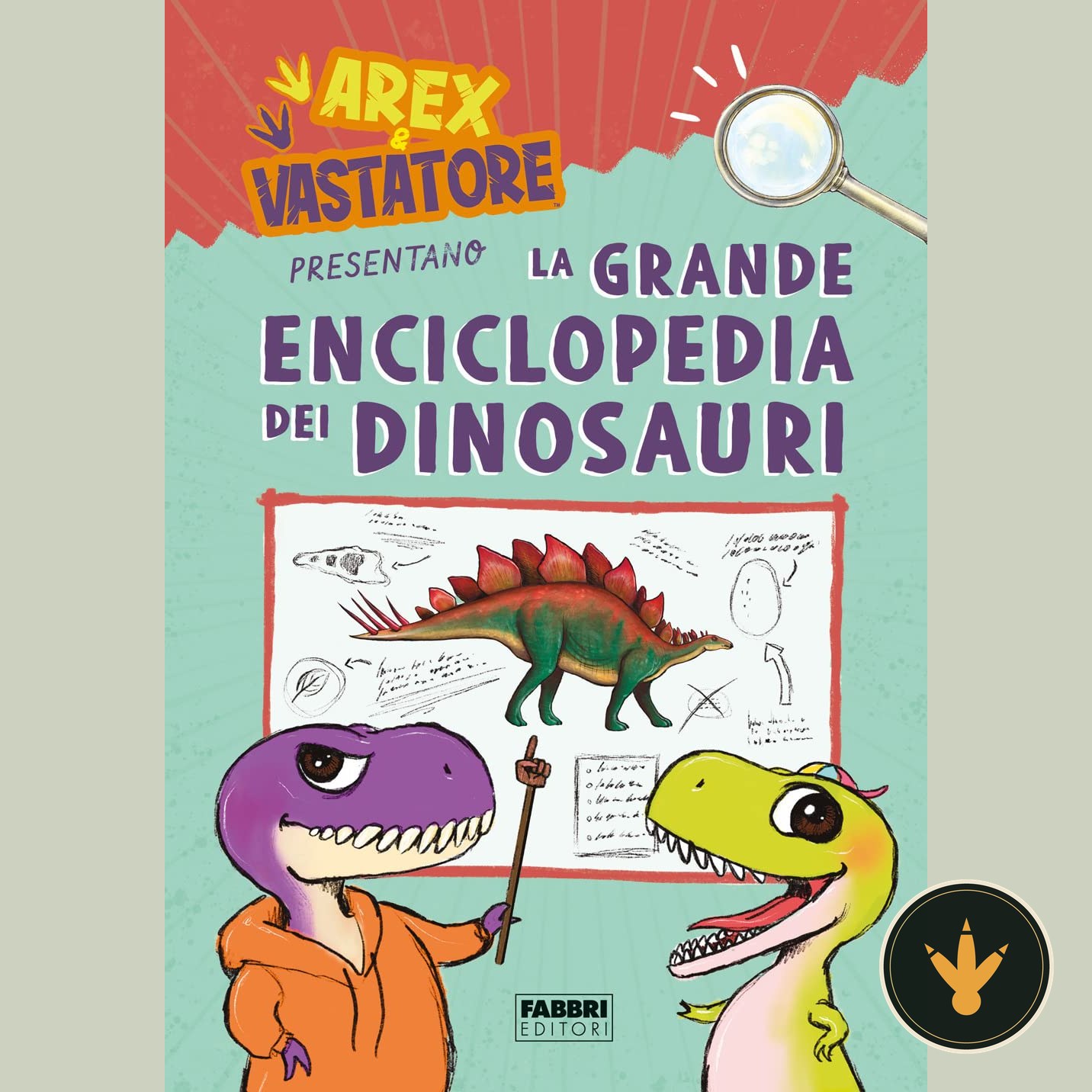 Copertina di Arex e Vastatore presentano la grande enciclopedia dei dinosauri