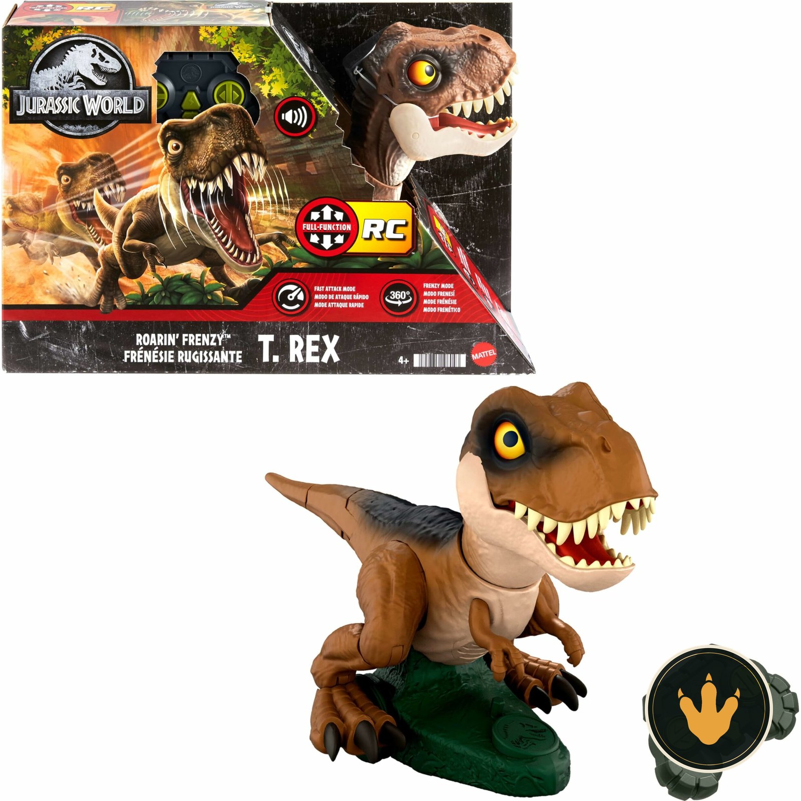 T-Rex telecomandato Roarin Frenzy Mattel HTP60 con il telecomando