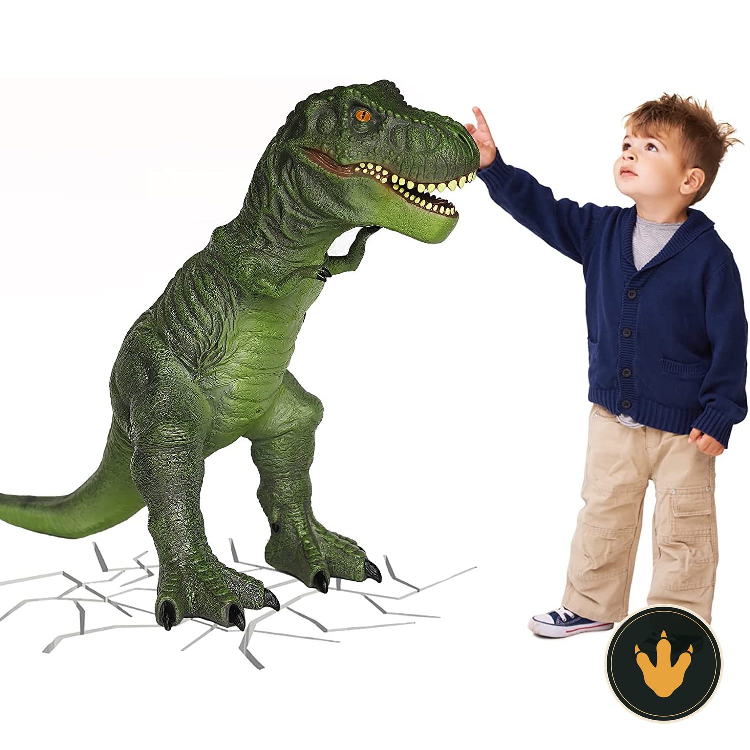 T-Rex gigante Gzsbaby da 71 cm in gomma, in piedi