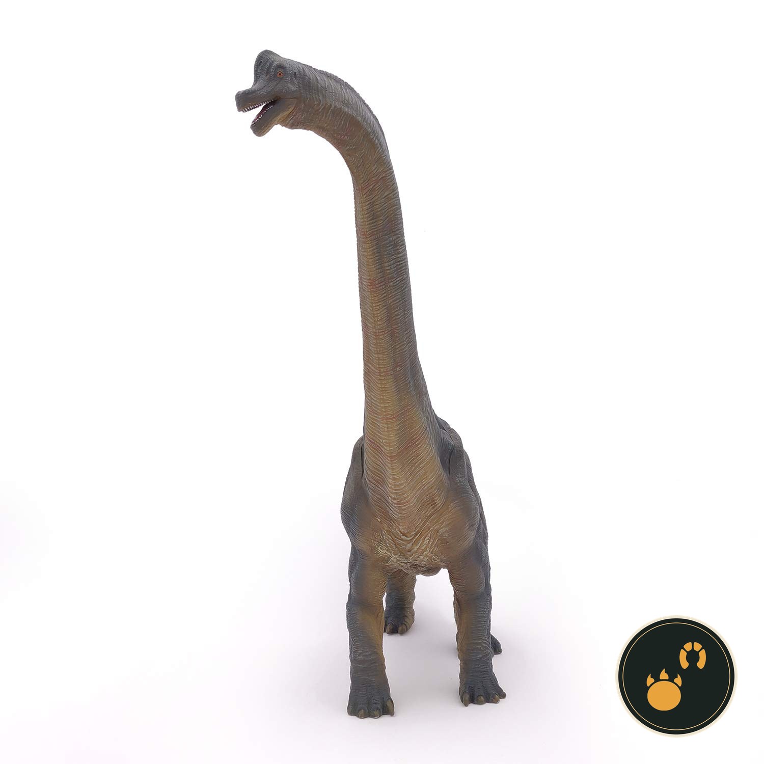 Brachiosauro Papo 55030 dipinto a mano, di profilo con il collo alzato