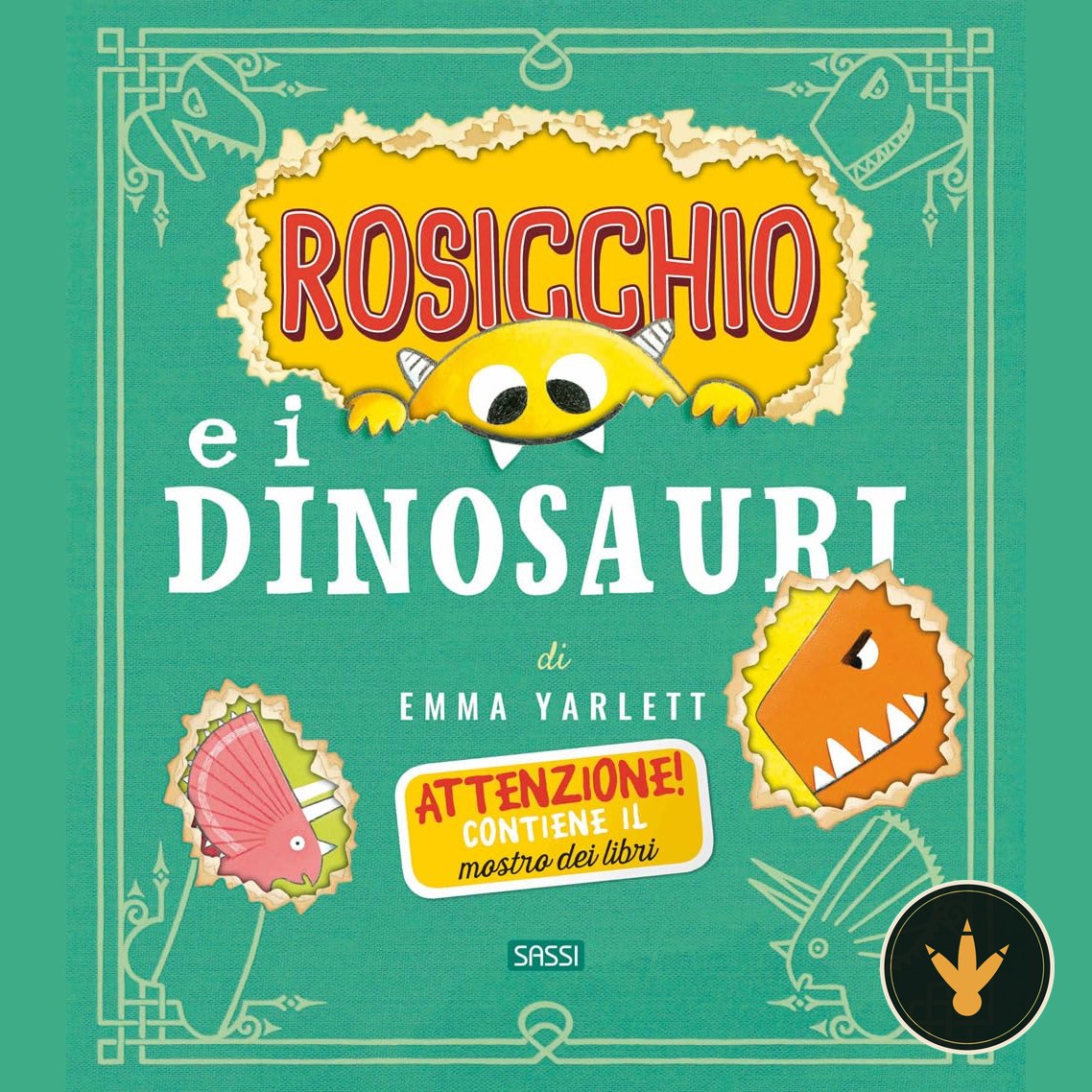 Copertina dellalbo Rosicchio e i dinosauri, Sassi