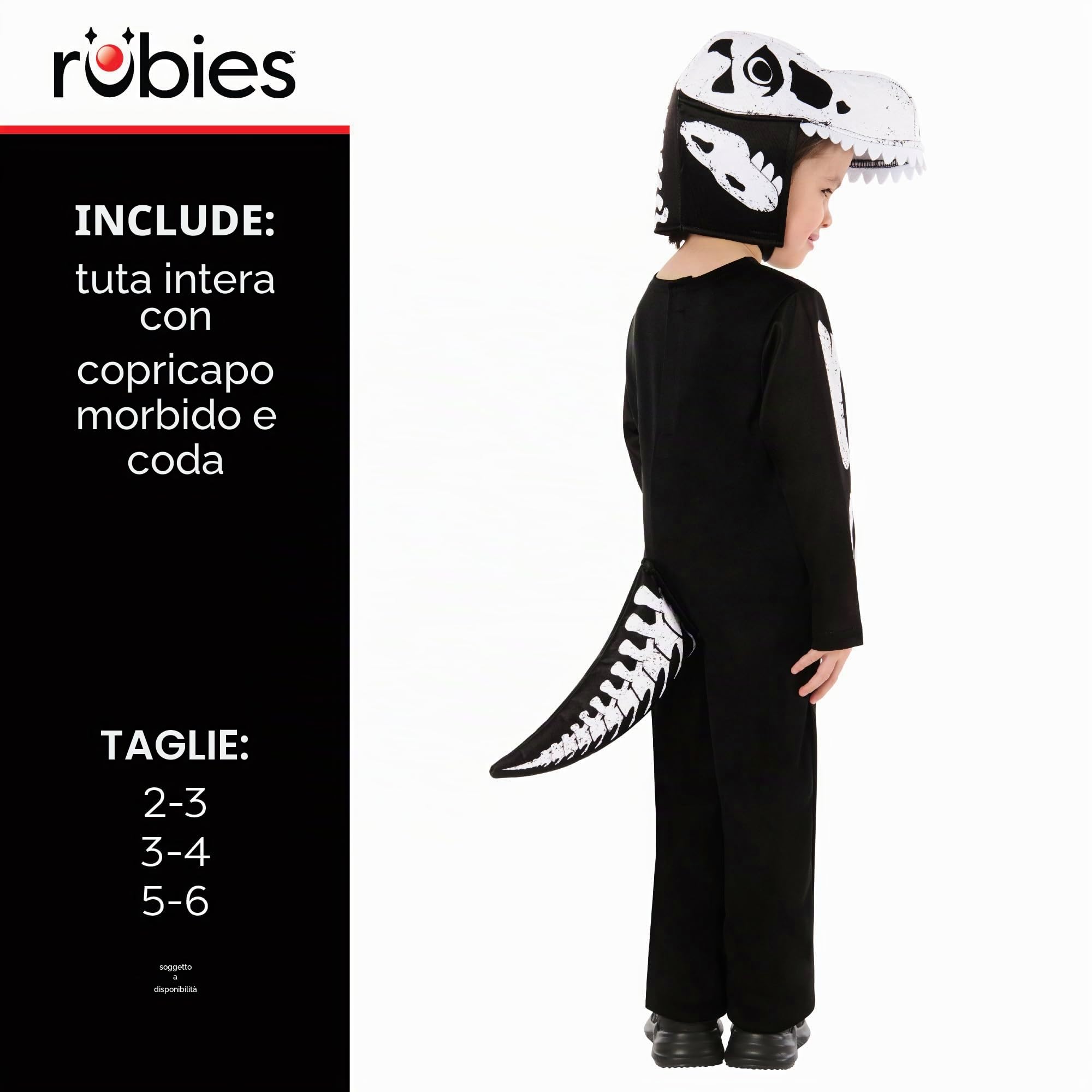 Costume scheletro di dinosauro Rubies, altra vista