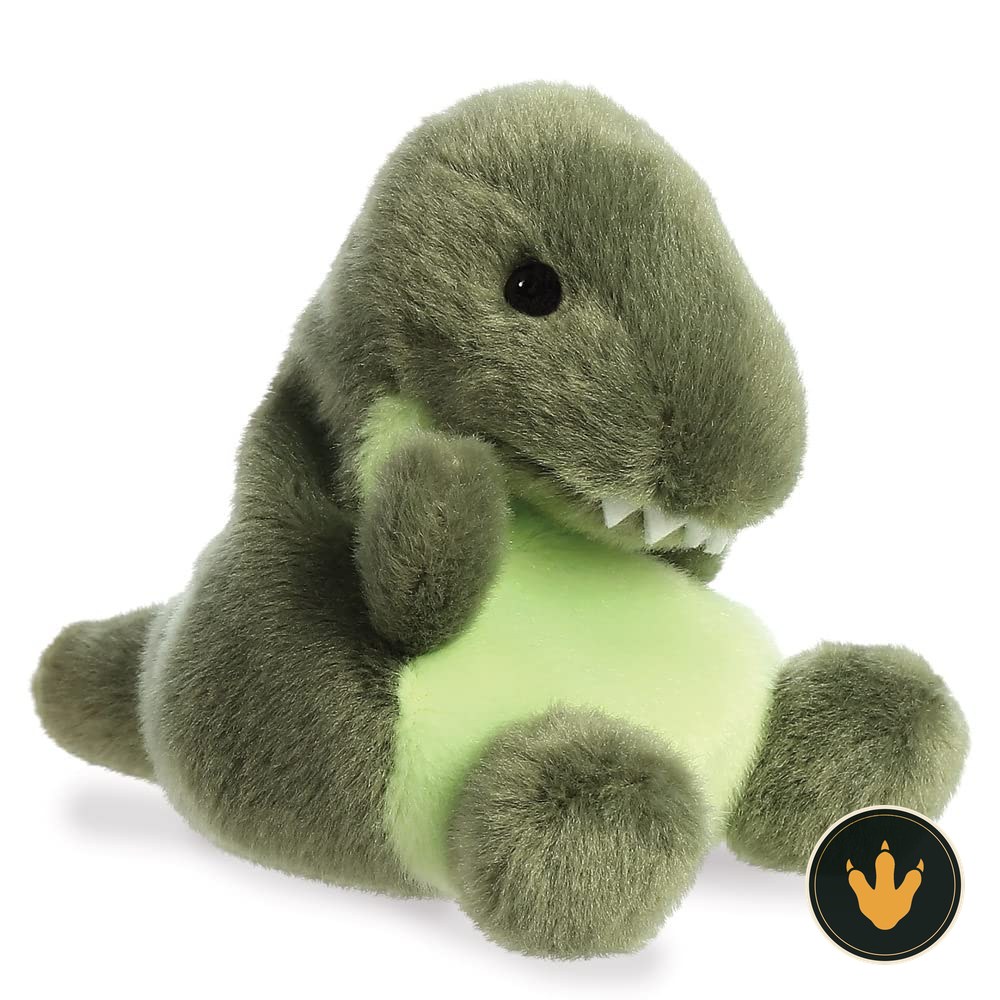 Peluche T-Rex verde Aurora Palm Pals da 13 cm