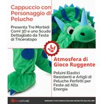 Costume Triceratopo blu Morph, dettaglio