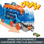Pista a due corsie sul dorso del T-Rex Hot Wheels, dettaglio