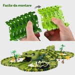 Figure di dinosauri lungo la pista CELMAN, altra vista