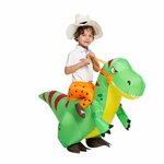 Costume gonfiabile T-Rex cavalcato Spooktacular, altra vista
