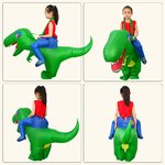 Costume gonfiabile dinosauro verde LOLANTA, altra vista