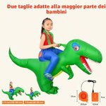 Costume gonfiabile dinosauro verde LOLANTA, altra vista