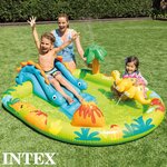 Scivolo a forma di dinosauro della piscina Intex, dettaglio