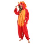 Kigurumi Triceratopo rosso dressfan, dettaglio