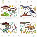 Adesivi dinosauri Tarklanda, dettaglio dei fogli