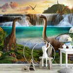 Fotomurale dinosauri Runa Art, dettaglio della stampa