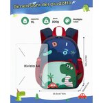 Zainetto asilo PROTAURI dinosauro, altra vista