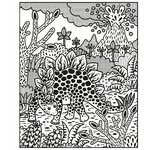 Libro Usborne Coloro con la magia Dinosauri, pagina da dipingere