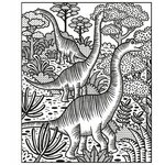 Libro Usborne Coloro con la magia Dinosauri, pagina colorata