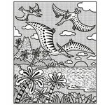 Libro Usborne Coloro con la magia Dinosauri, dettaglio