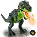 T-Rex HYAKIDS verde che spruzza vapore dalla bocca