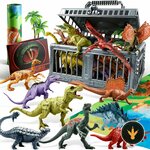 Set dinosauri JOYIN con figure, alberi, tappeto parco e recinto