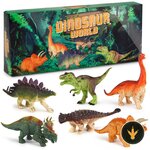 Sei mini dinosauri giocattolo Sanlebi colorati