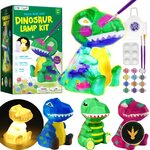 Kit lampada dinosauro da dipingere DIY-LAOESE con colori e pennelli