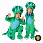 Costume Triceratopo blu Morph per bambino con cappuccio a corna