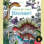 Copertina del libro Usborne Coloro con la magia Dinosauri con pennello