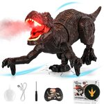 Dinosauro telecomandato Buoeuik marrone che spruzza vapore dalla bocca