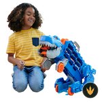 Hot Wheels Mega Dino Trasportatore trasformato in T-Rex blu