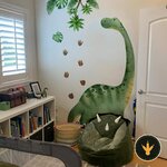 Adesivo murale dinosauro gigante ad acquerello in cameretta