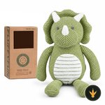 Peluche dinosauro verde FLUFFYFUN in cotone biologico