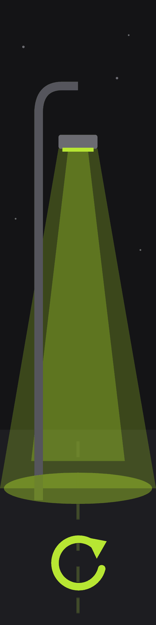 Graphisme complet du dessous du plateau Lampadaire, à plat