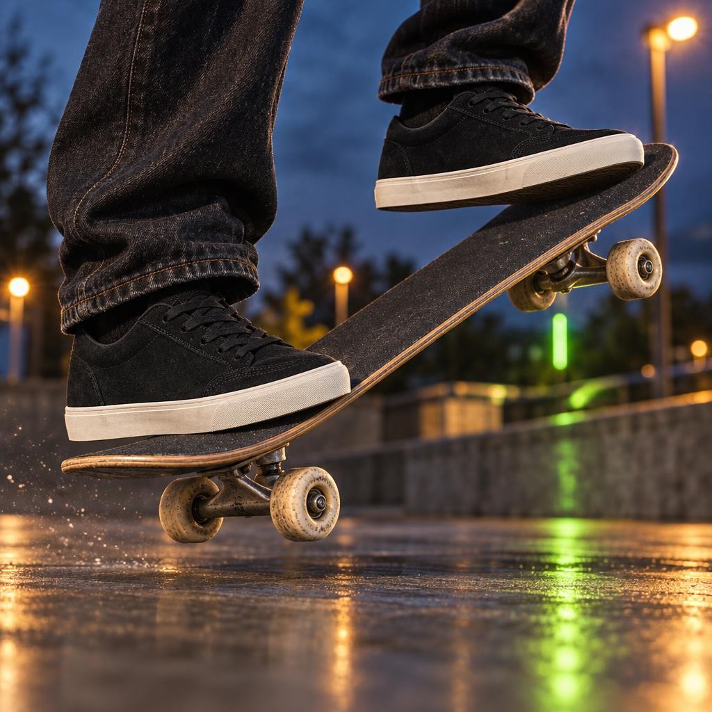 Ollie en sneakers Ollie Lo suède noir, gros plan