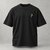 T-shirt oversize noir Spawn Point, lampadaire brodé vert acide sur la poitrine