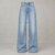 Jean large femme taille haute bleu délavé