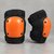Paire de genouillères, coque orange vissée et néoprène noir