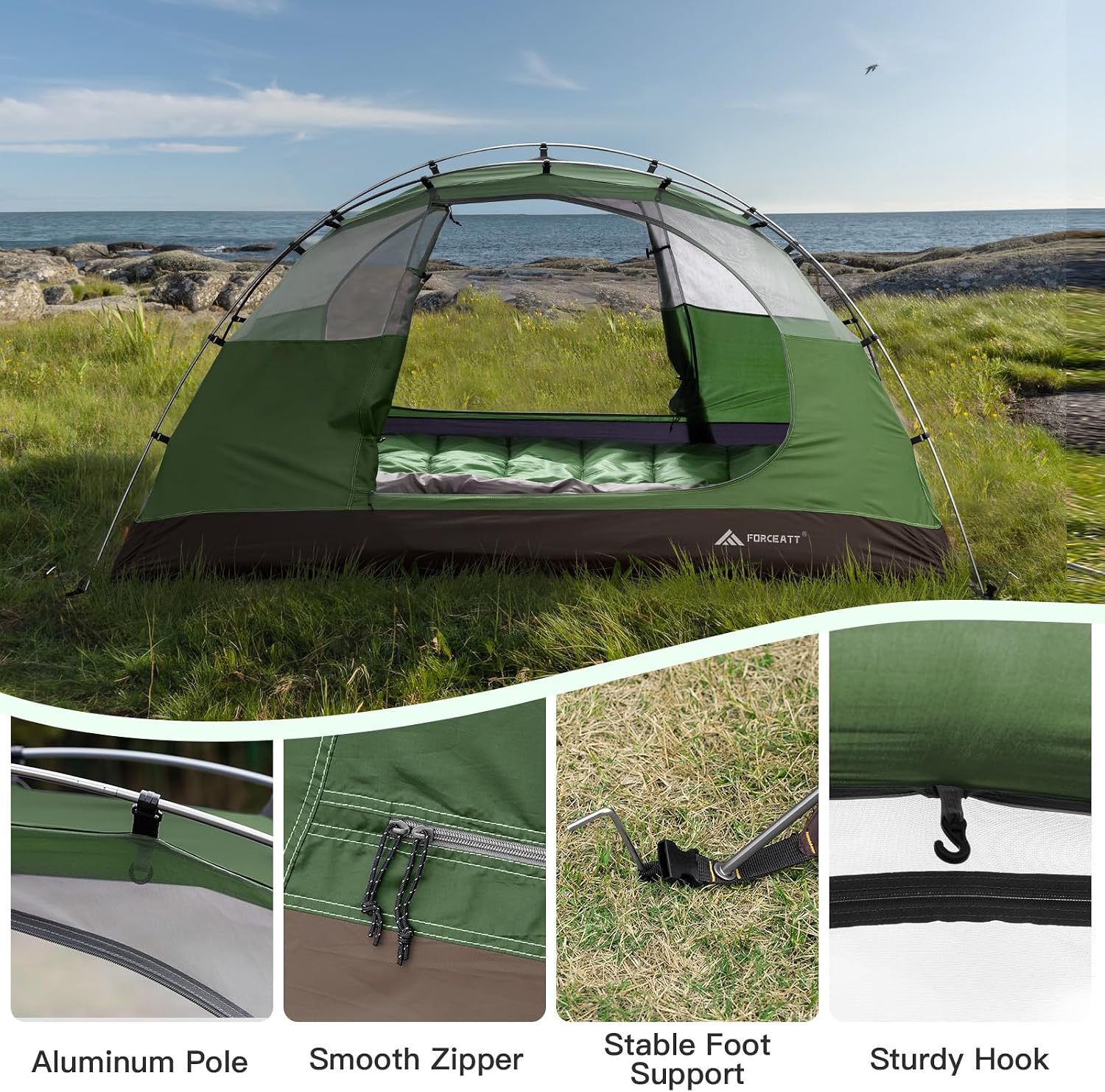 Tenda Forceatt 2 posti, dettaglio