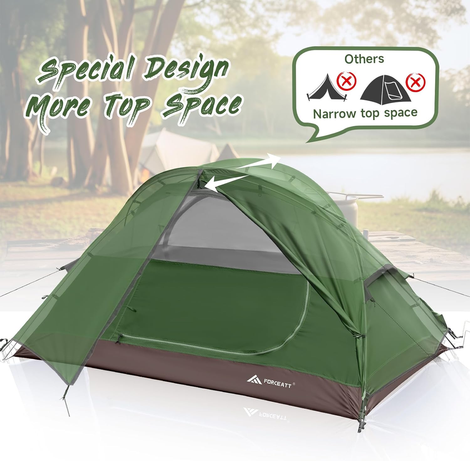 Tenda Forceatt 2 posti, ulteriore dettaglio