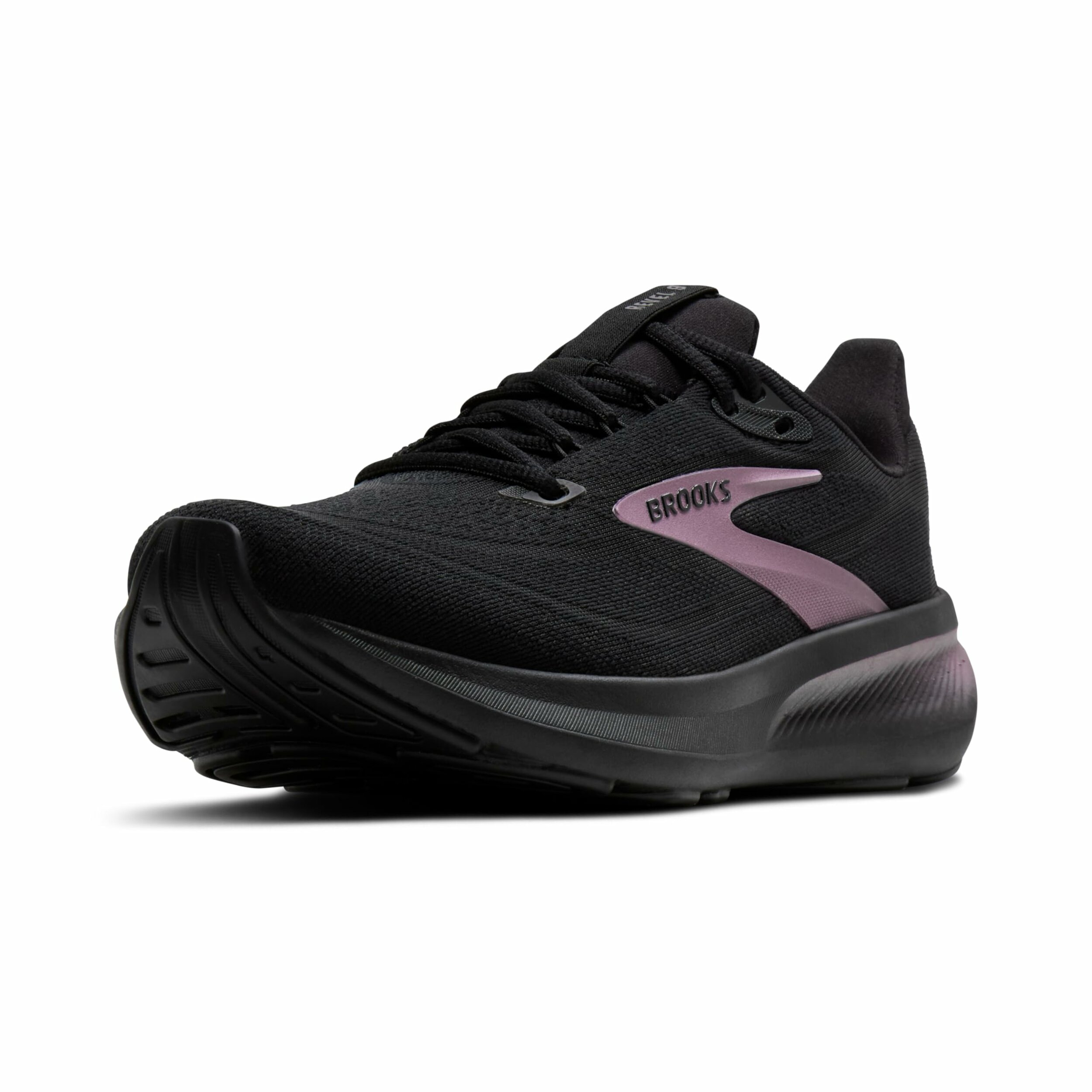Scarpa running donna Brooks Revel 9 nera vista di lato