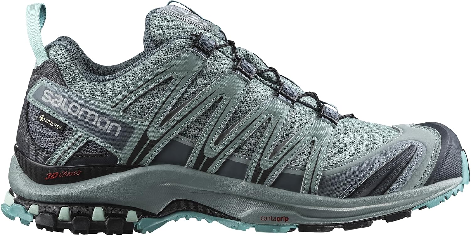 Salomon XA Pro 3D Gore-Tex vista dal lato interno con logo Gore-Tex