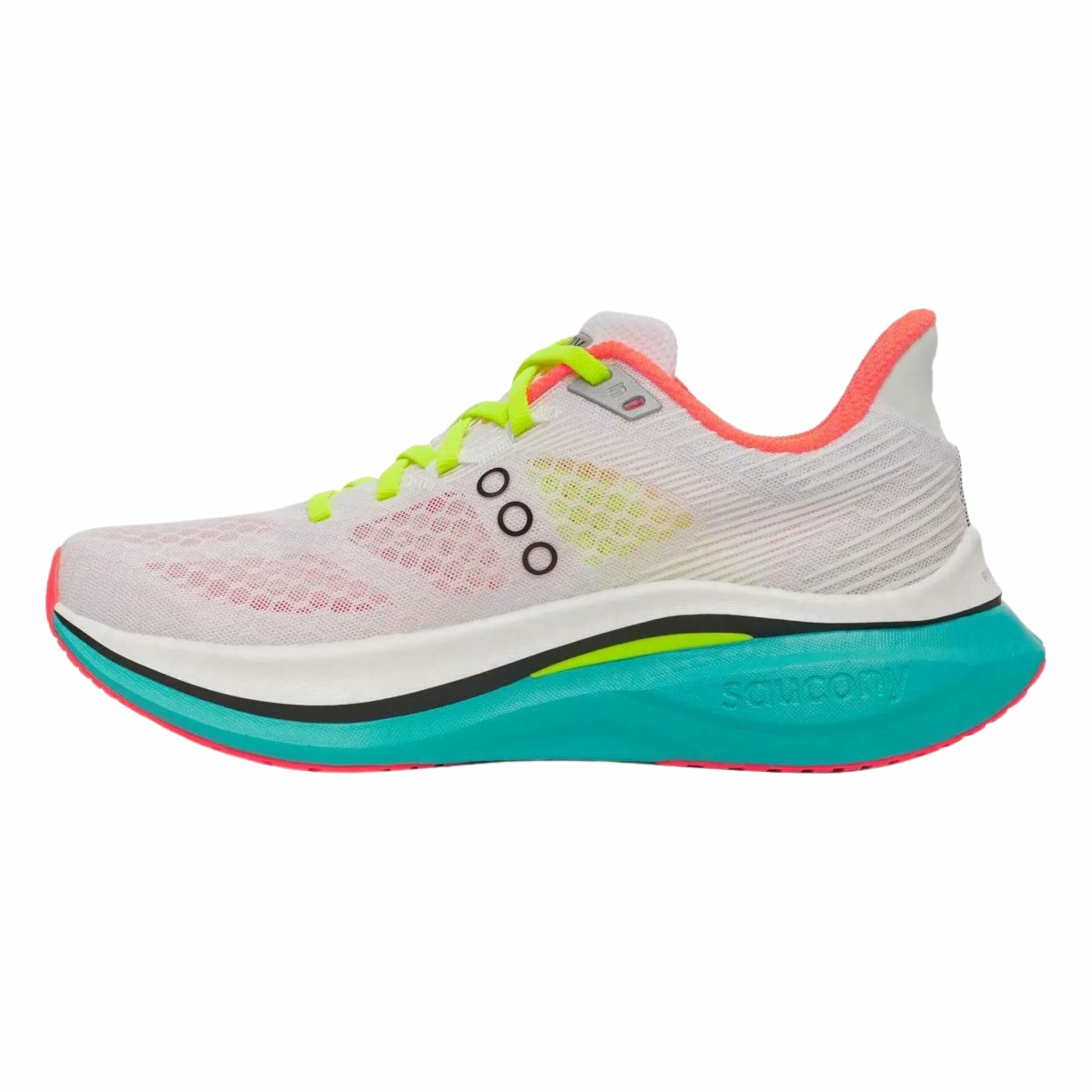 Scarpa running donna Saucony Endorphin Speed 5 bianca vista di lato