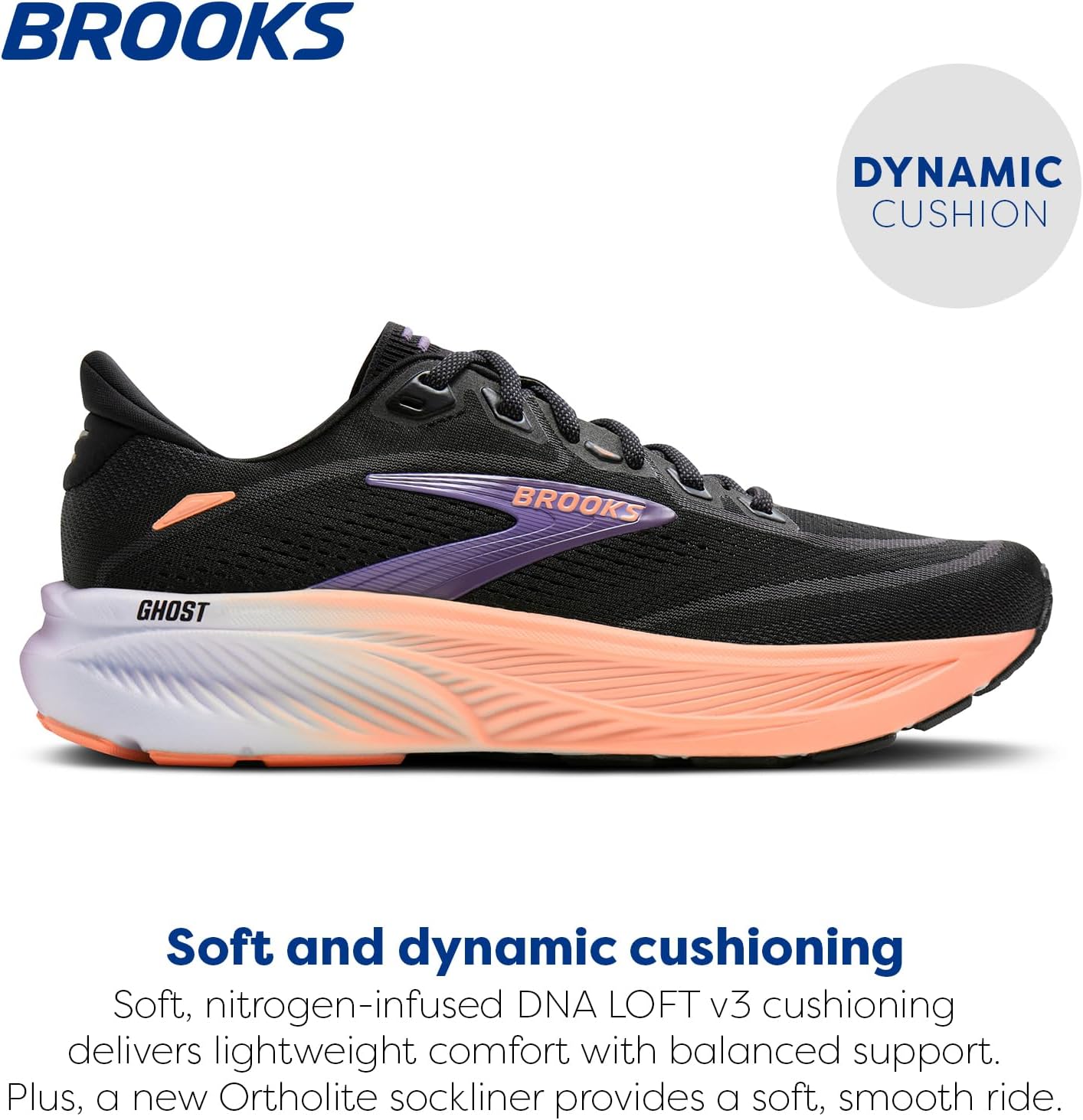 Scarpa running donna Brooks Ghost 18, terza vista