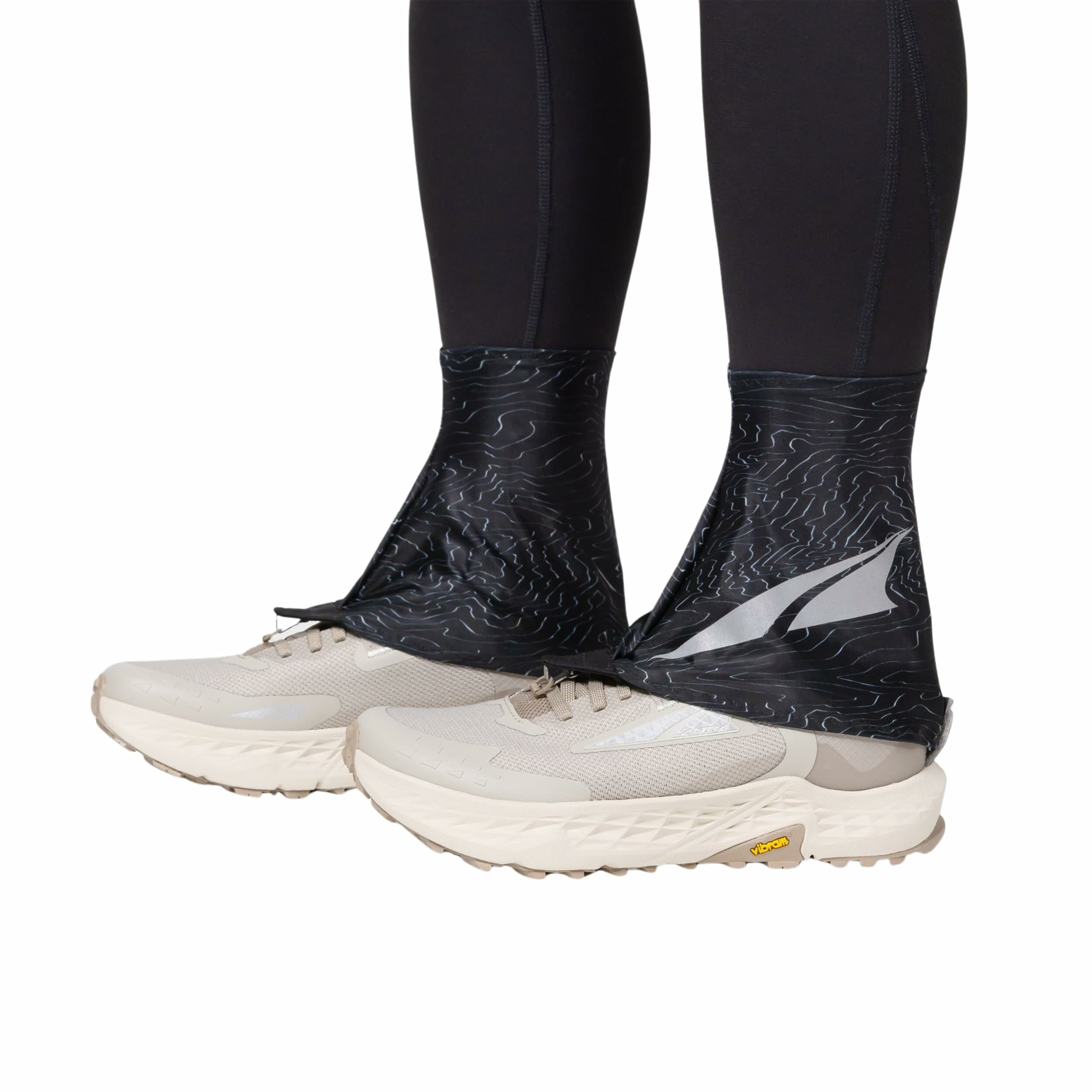 Ghette da trail running Altra Trail Gaiter nere, argento e grigie