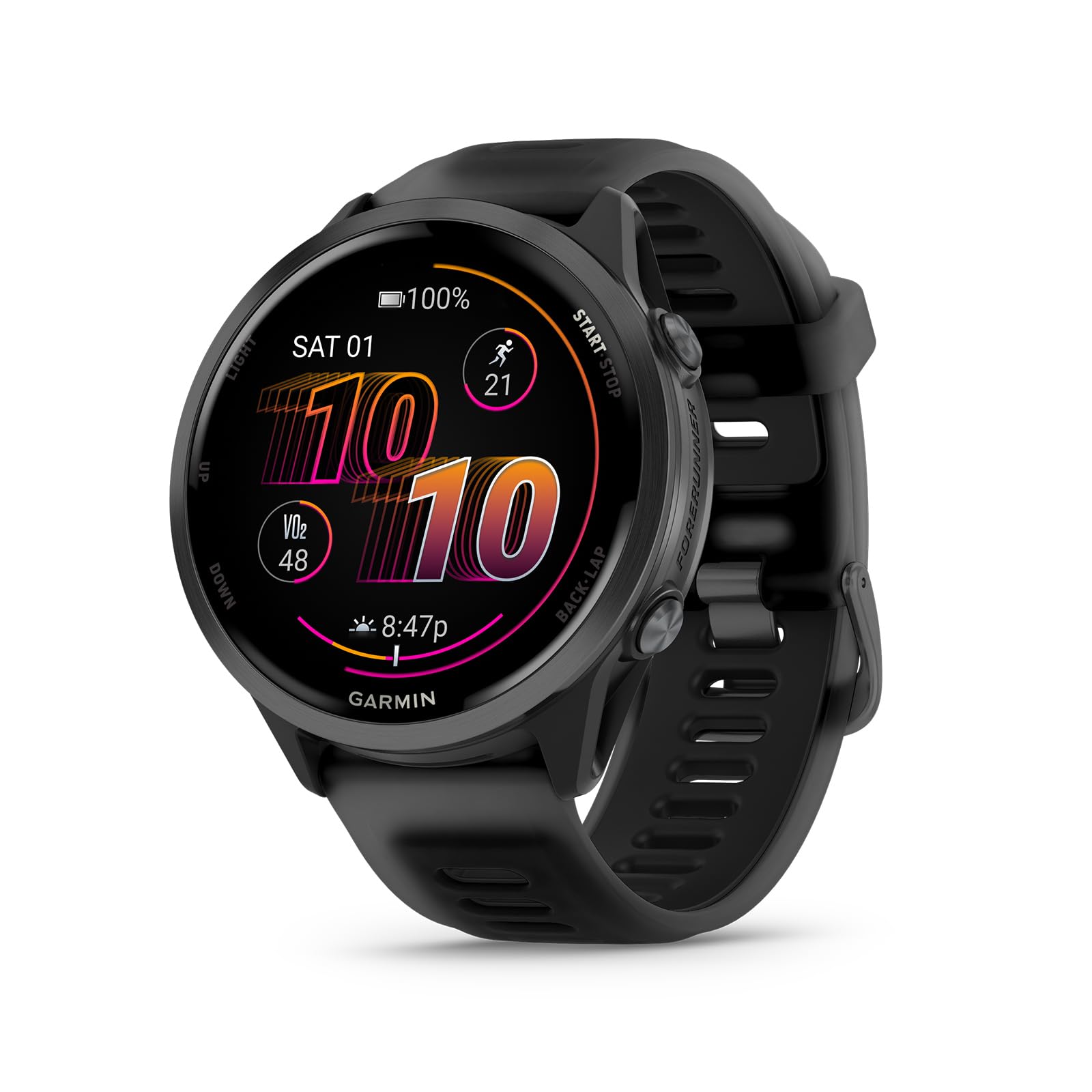 Orologio GPS running Garmin Forerunner 570 grigio ardesia con cinturino nero