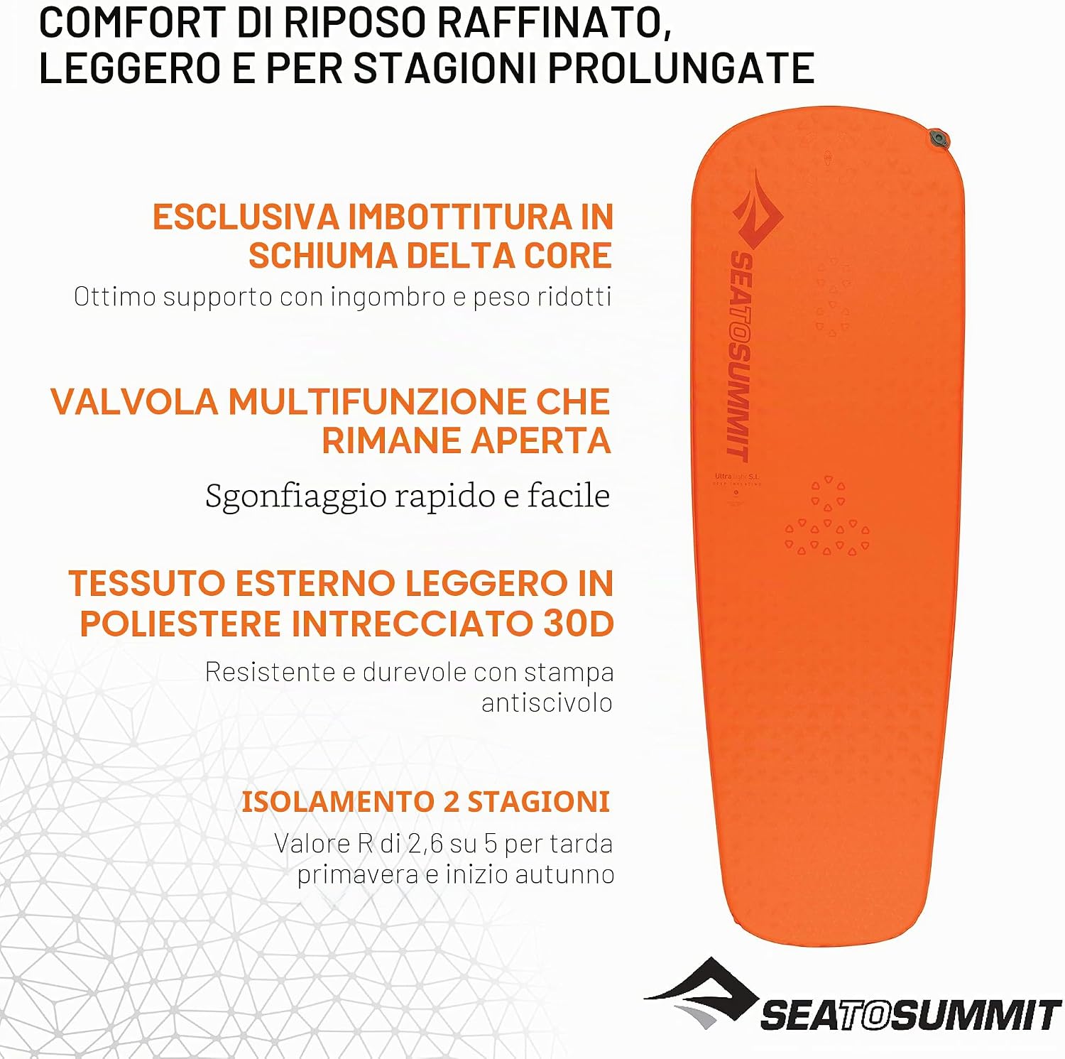 Materassino Sea to Summit UltraLight, dettaglio