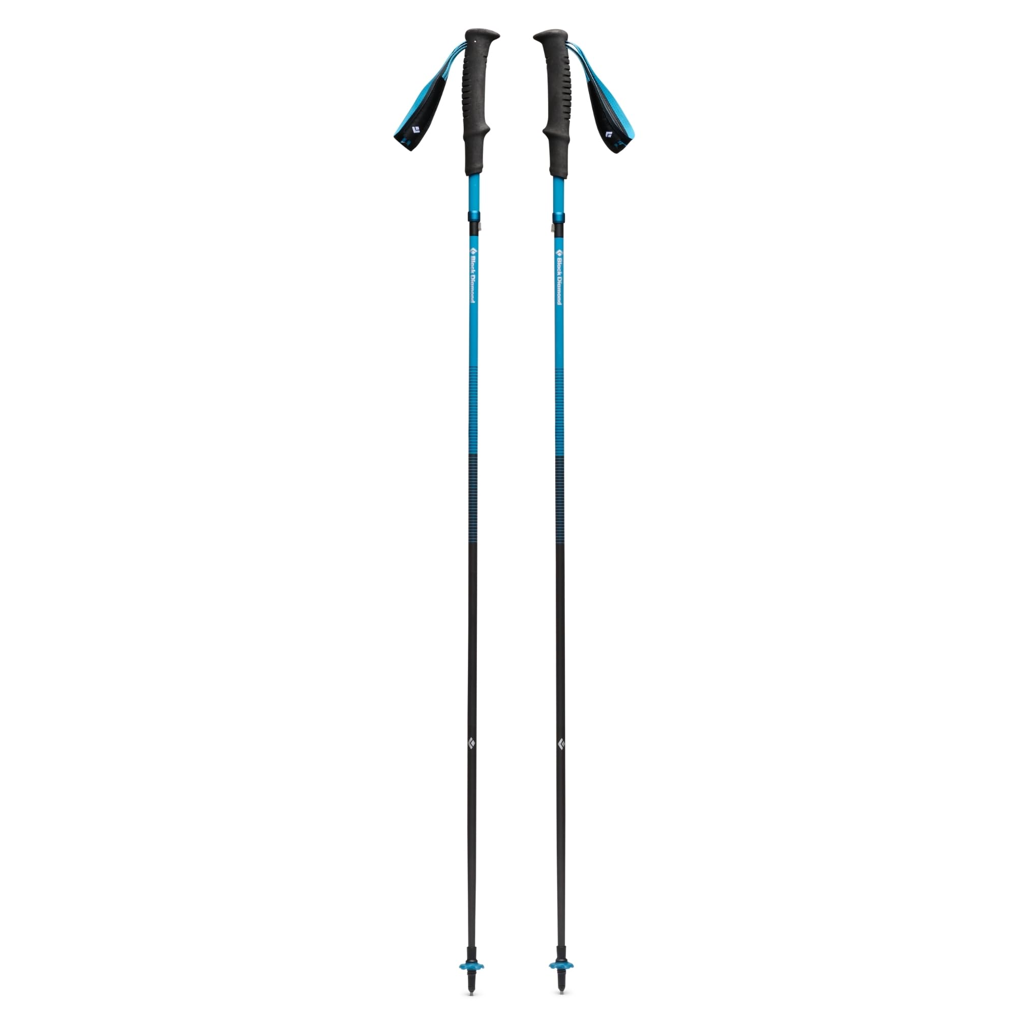 Coppia di bastoncini Black Diamond Distance Carbon Z azzurri e neri