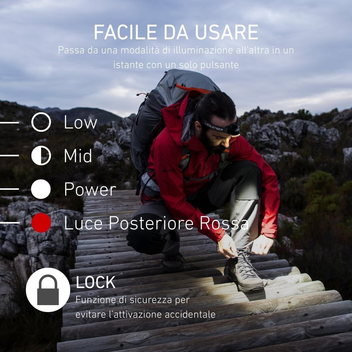 Ledlenser H8R, terza vista del prodotto